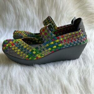 Steven By Steve Madden Multicolored Wedge Women Size 8.5 Slip On Mary Jane Shoes
